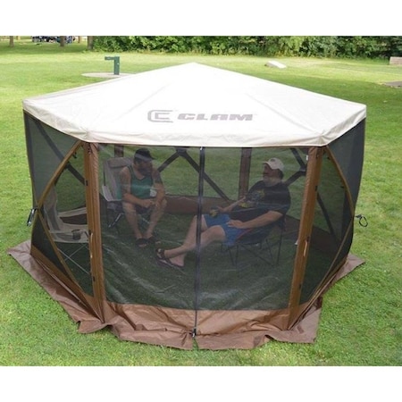 Quick Set Sky Camper Screen Shelter - 6-Side Screen Roof - with Floor & Rain Fly 12874